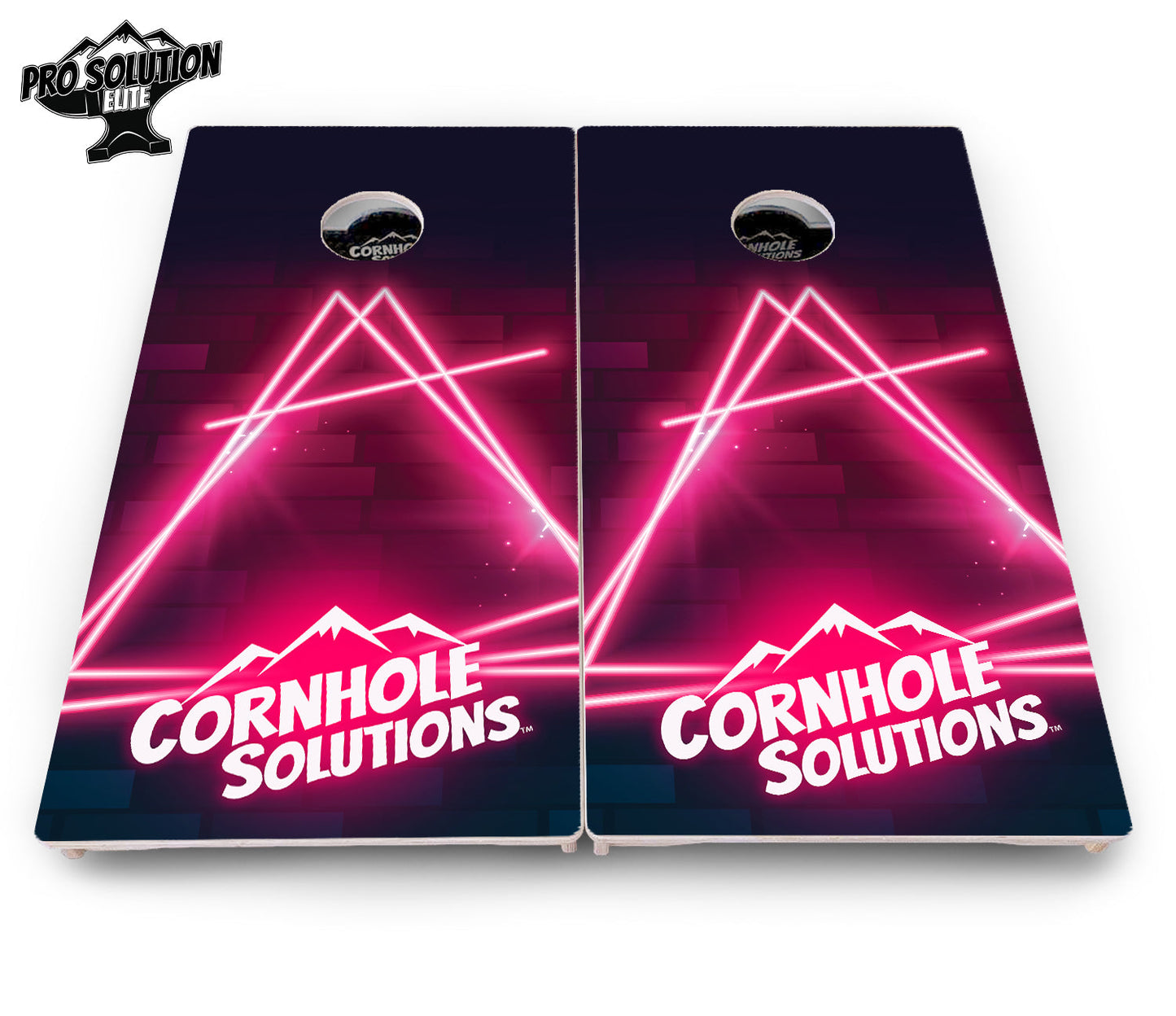 Neon Pink Target Cornhole Boards - Pro Solution Elite Series