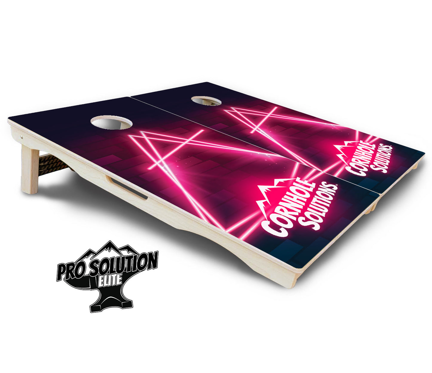Neon Pink Target Cornhole Boards - Pro Solution Elite Series