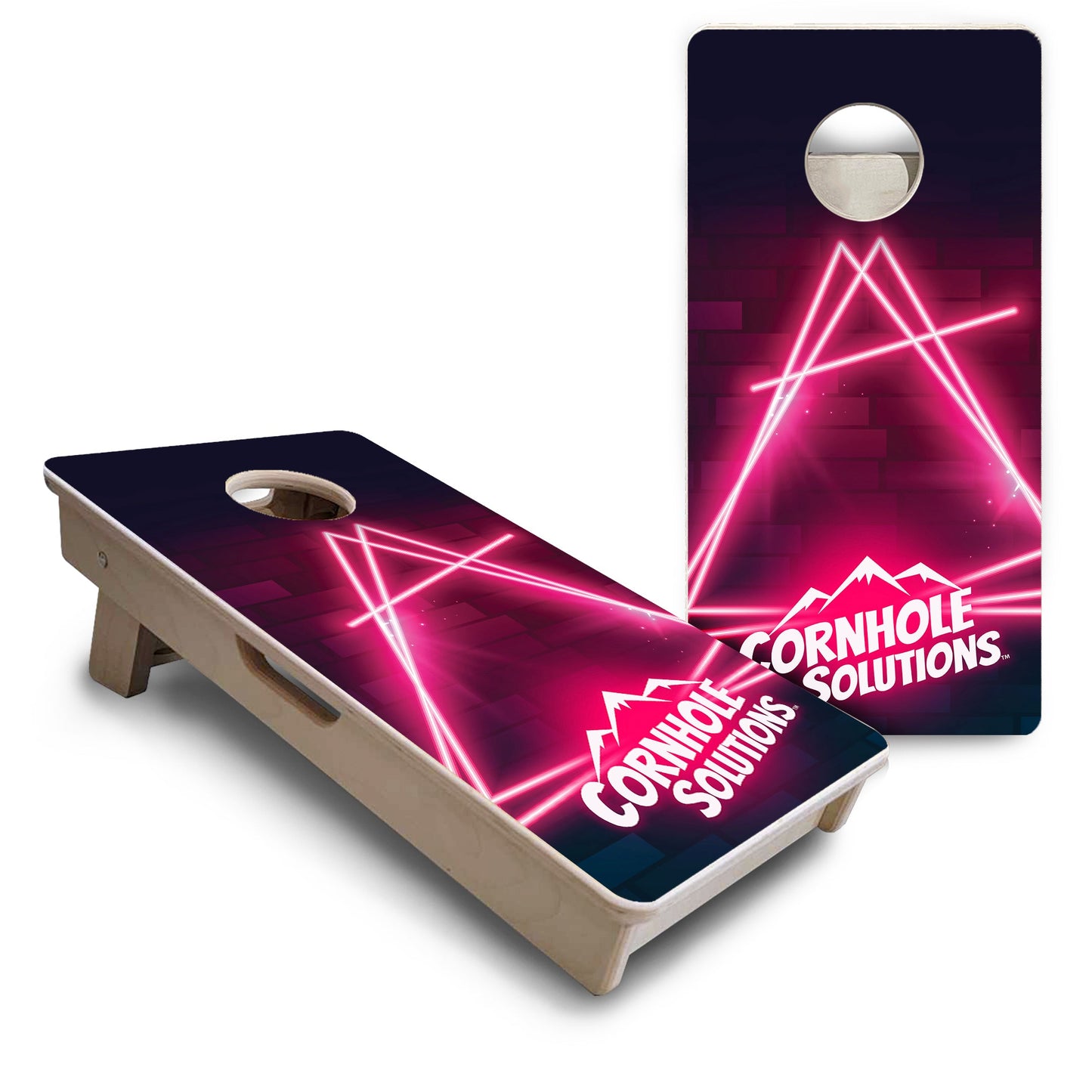 Mini Cornhole Boards - Neon Pink Target