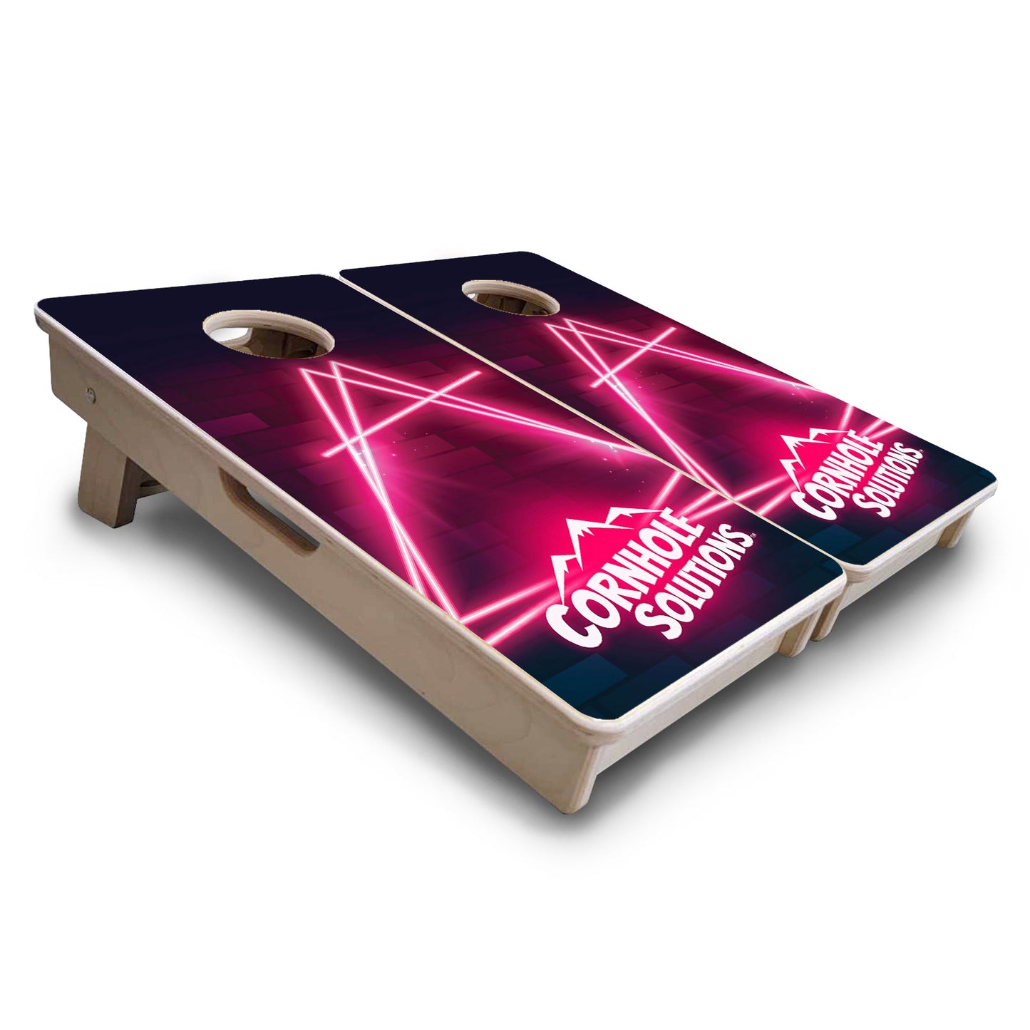 Mini Cornhole Boards - Neon Pink Target