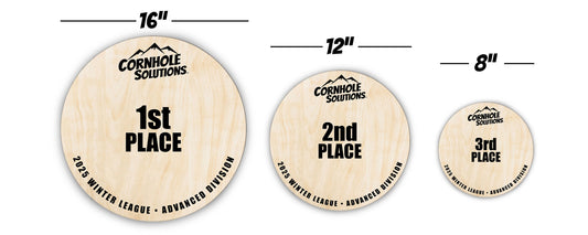 Custom Circle Cornhole Trophy
