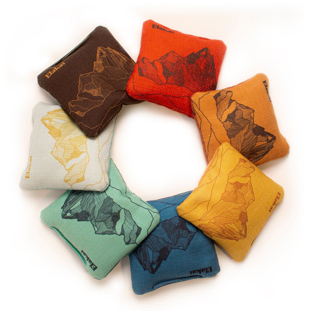 4-in Travel Dual-Sided Cornhole Bags | Mt. Elakai Design Collection