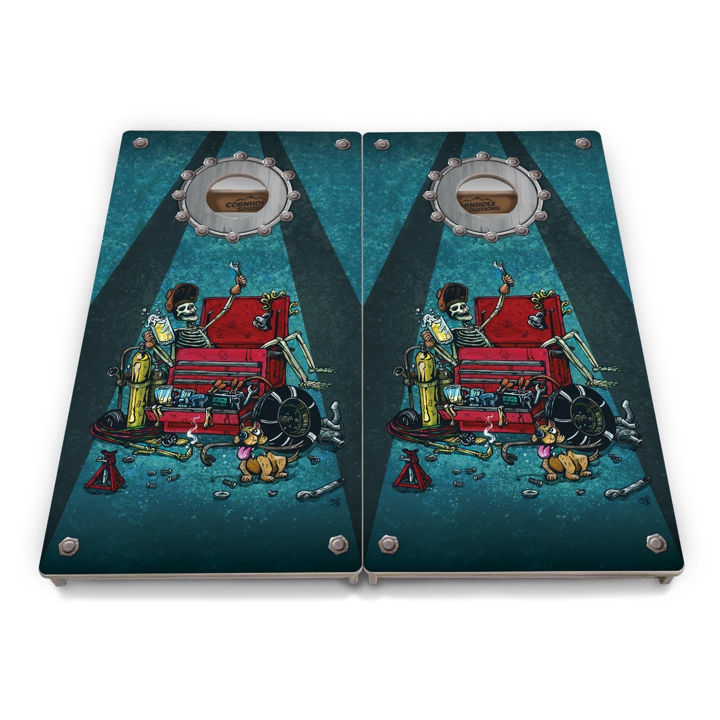 Artist Series Cornhole Boards - Professional Tournament Series - Split Design