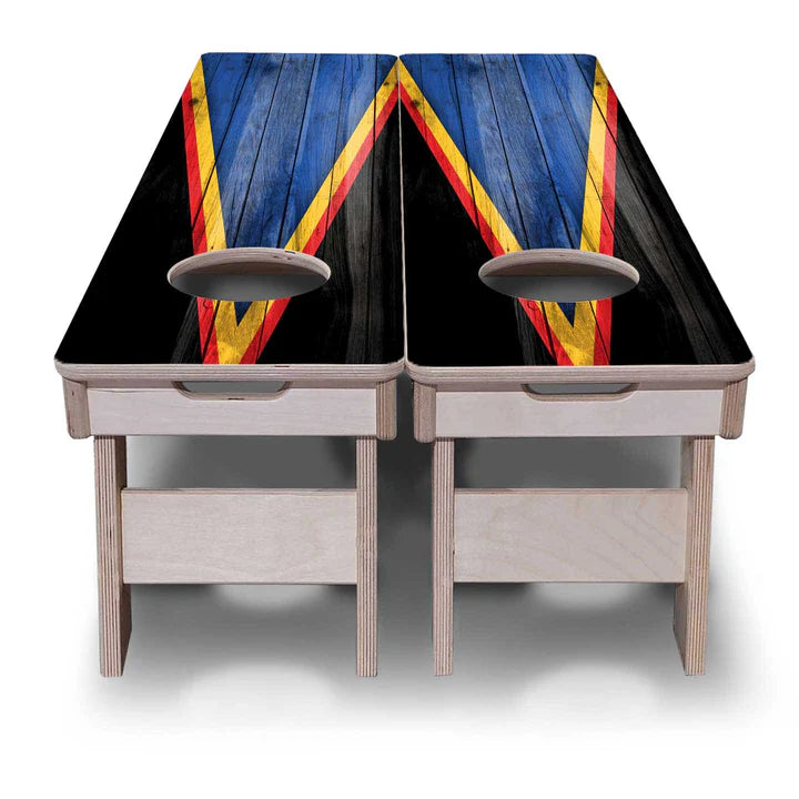 Cornhole Training Boards - Blue, Black, Red, Yellow