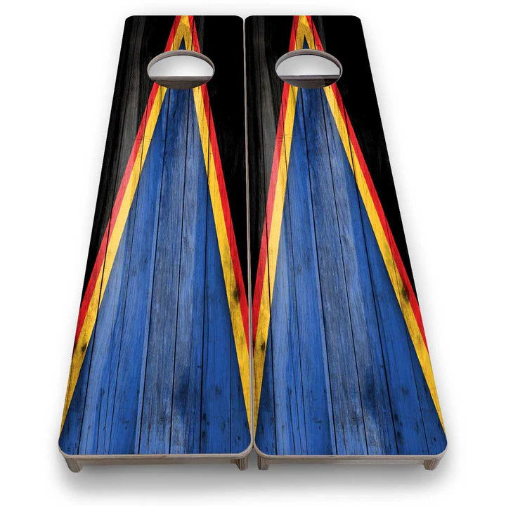 Cornhole Training Boards - Blue, Black, Red, Yellow