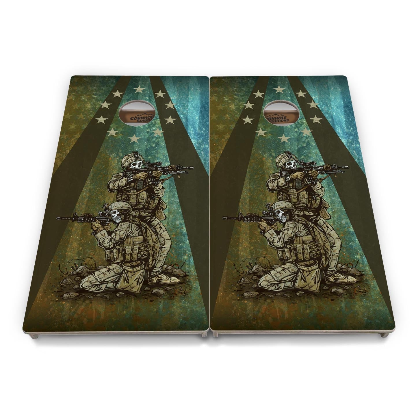 Artist Series Cornhole Boards - Professional Tournament Series - Split Design