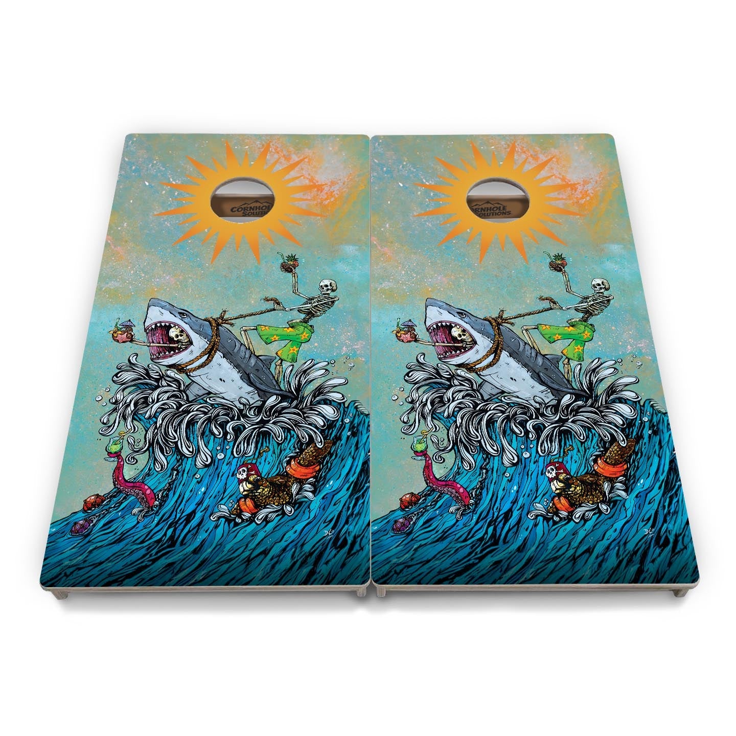 Artist Series Cornhole Boards - Professional Tournament Series - Split Design