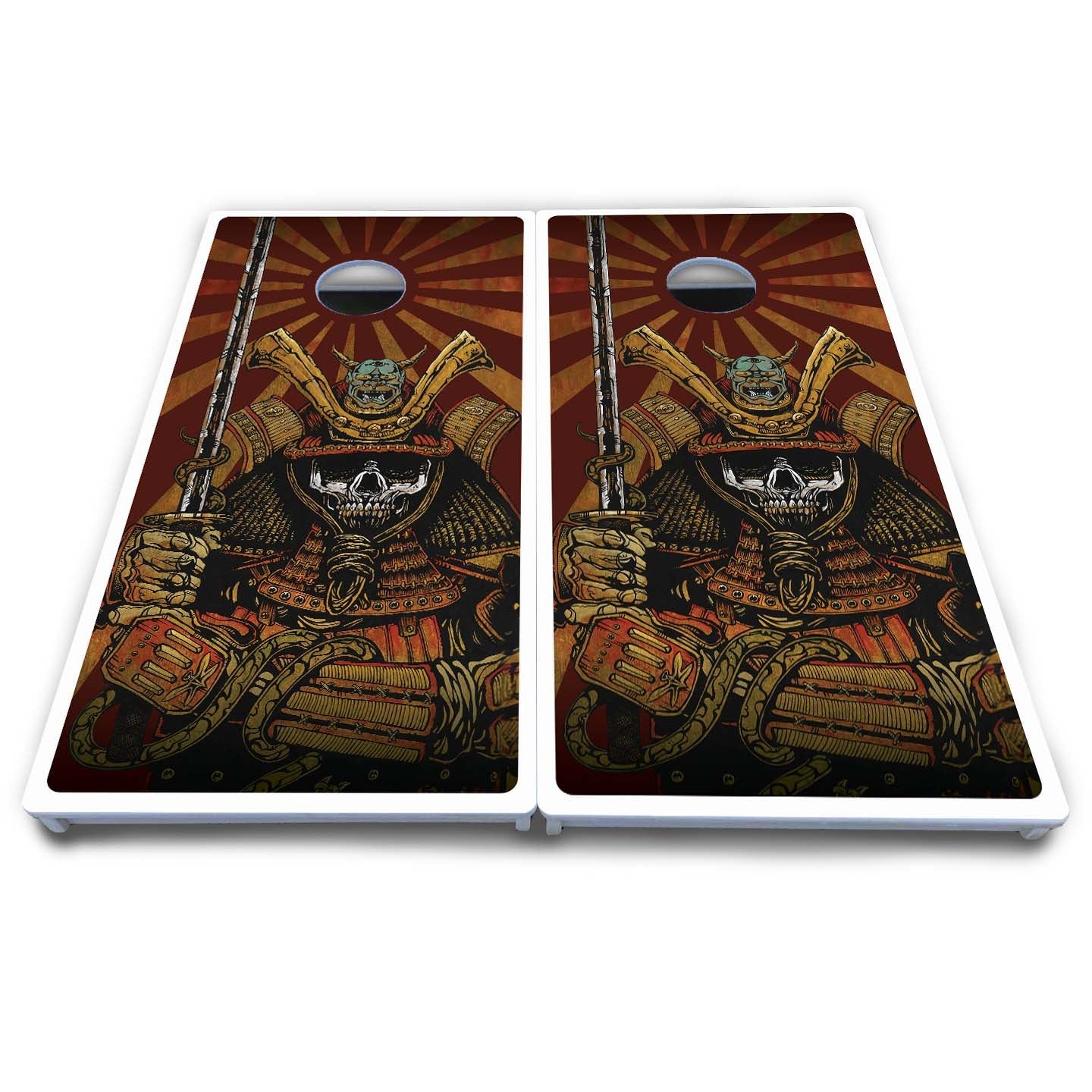 Artist Series Cornhole Boards - All Weather Series - Samurai