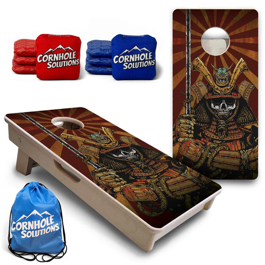 Samurai - Mini Cornhole Board Set (12" x 24") with 8 Mini Bags