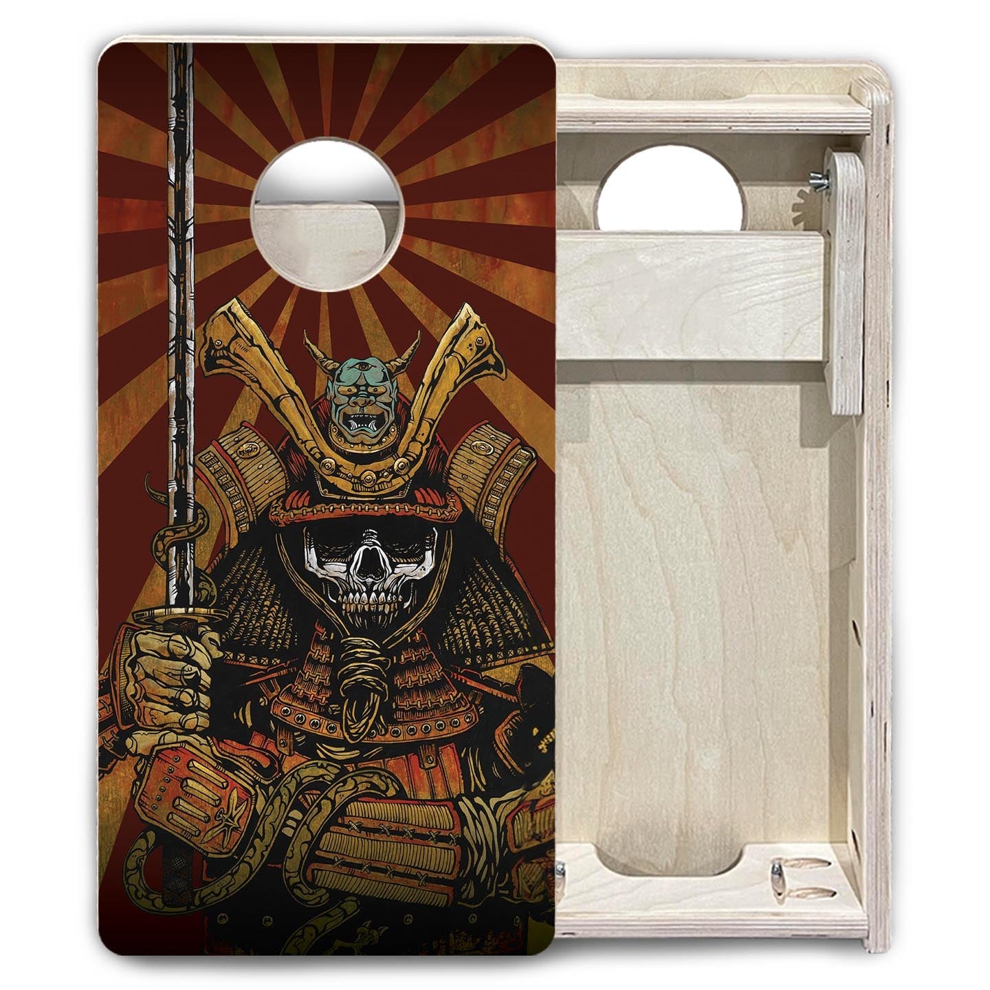 Samurai - Mini Cornhole Board Set (12" x 24") with 8 Mini Bags