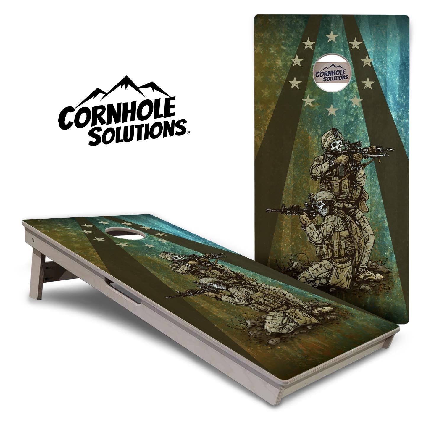 Artist Series Cornhole Boards - Professional Tournament Series - Split Design
