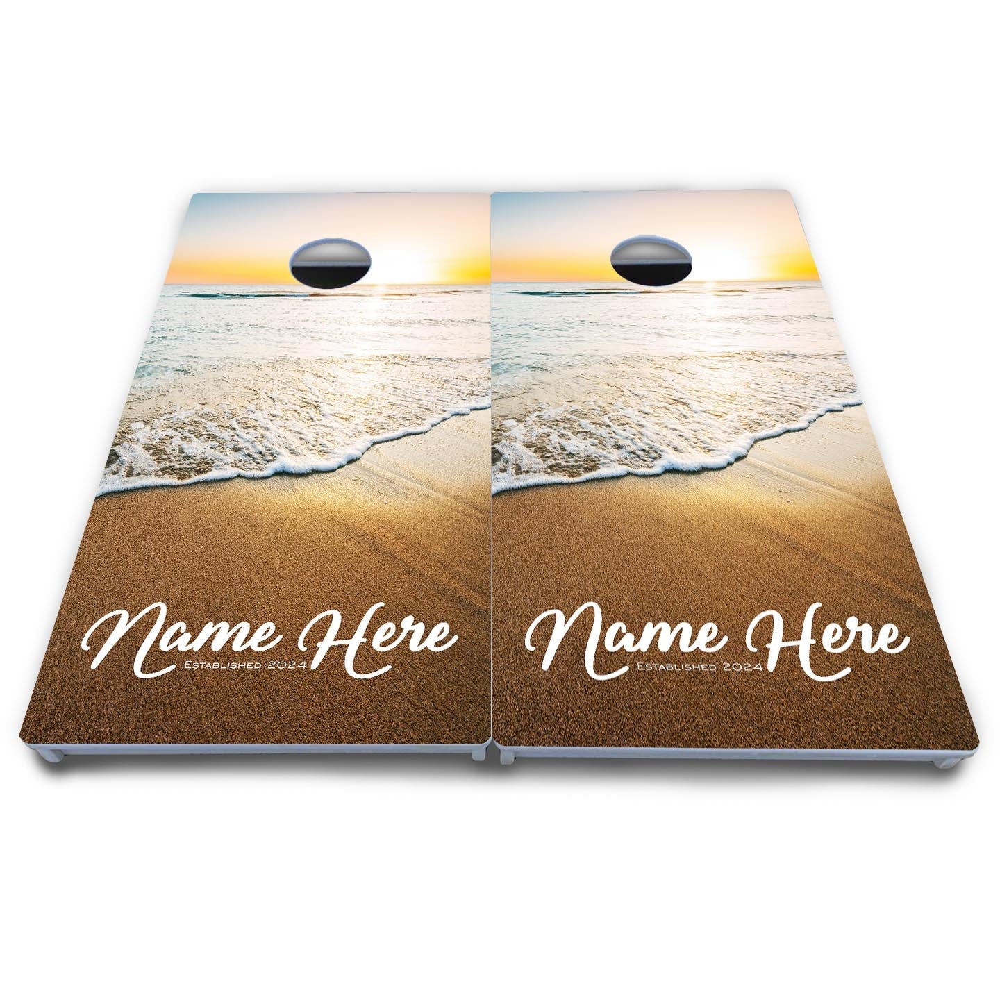 Beach Sunset Cornhole Boards - All Weather Series