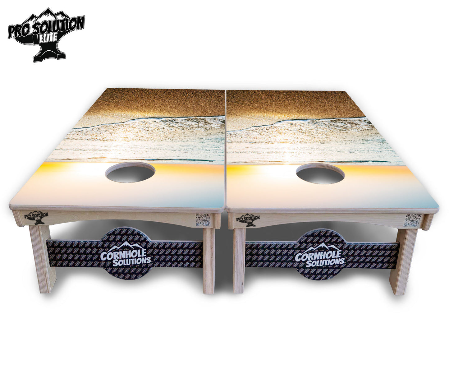 Beach Sunset Cornhole Boards - Pro Solution Elite Series