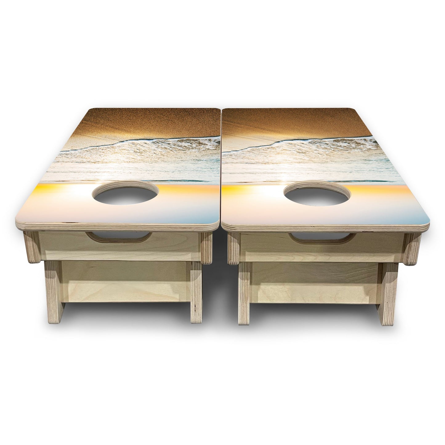 Mini Cornhole Boards - Beach Sunset