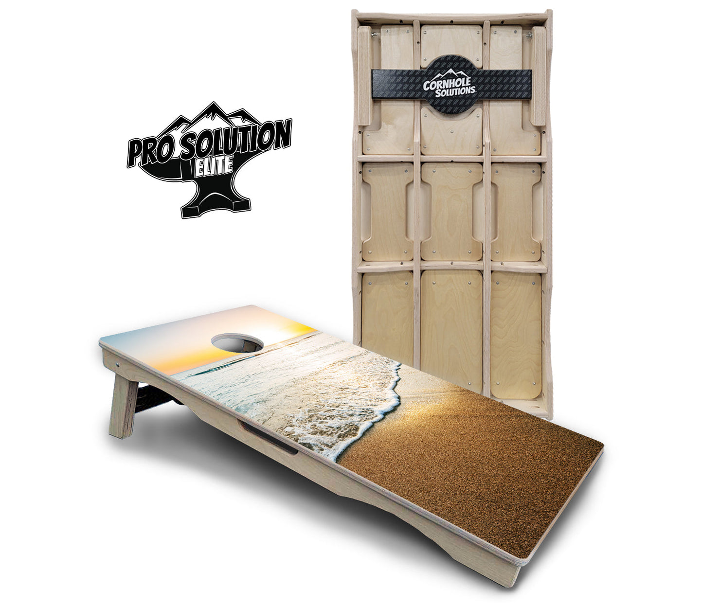 Beach Sunset Cornhole Boards - Pro Solution Elite Series