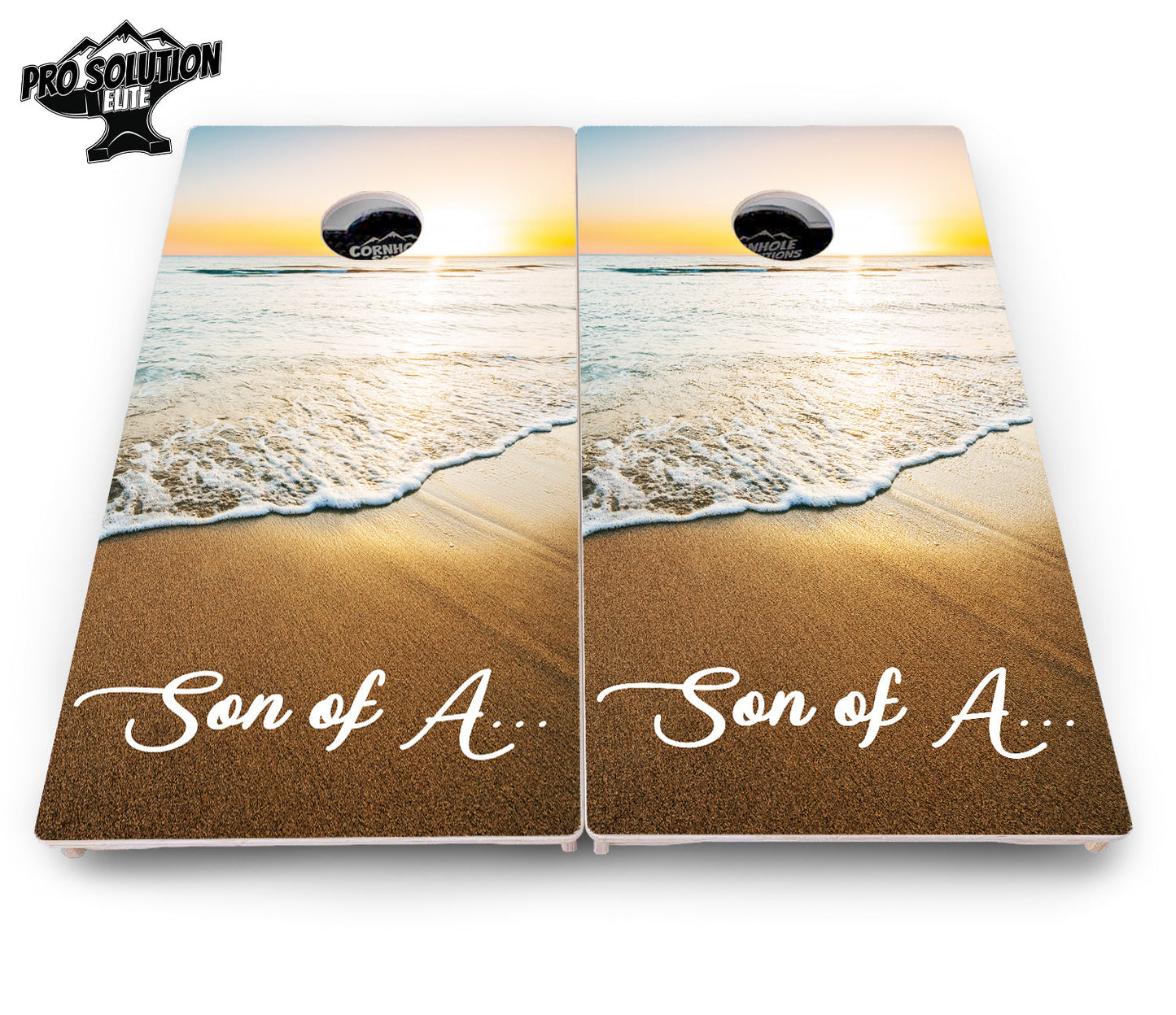 Beach Sunset Cornhole Boards - Pro Solution Elite Series
