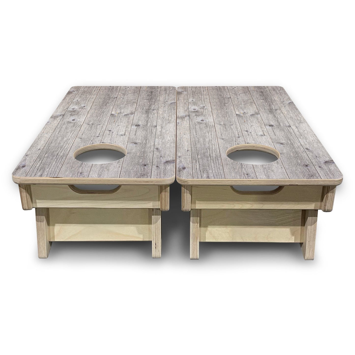 Mini Cornhole Boards - Driftwood Grey Stained