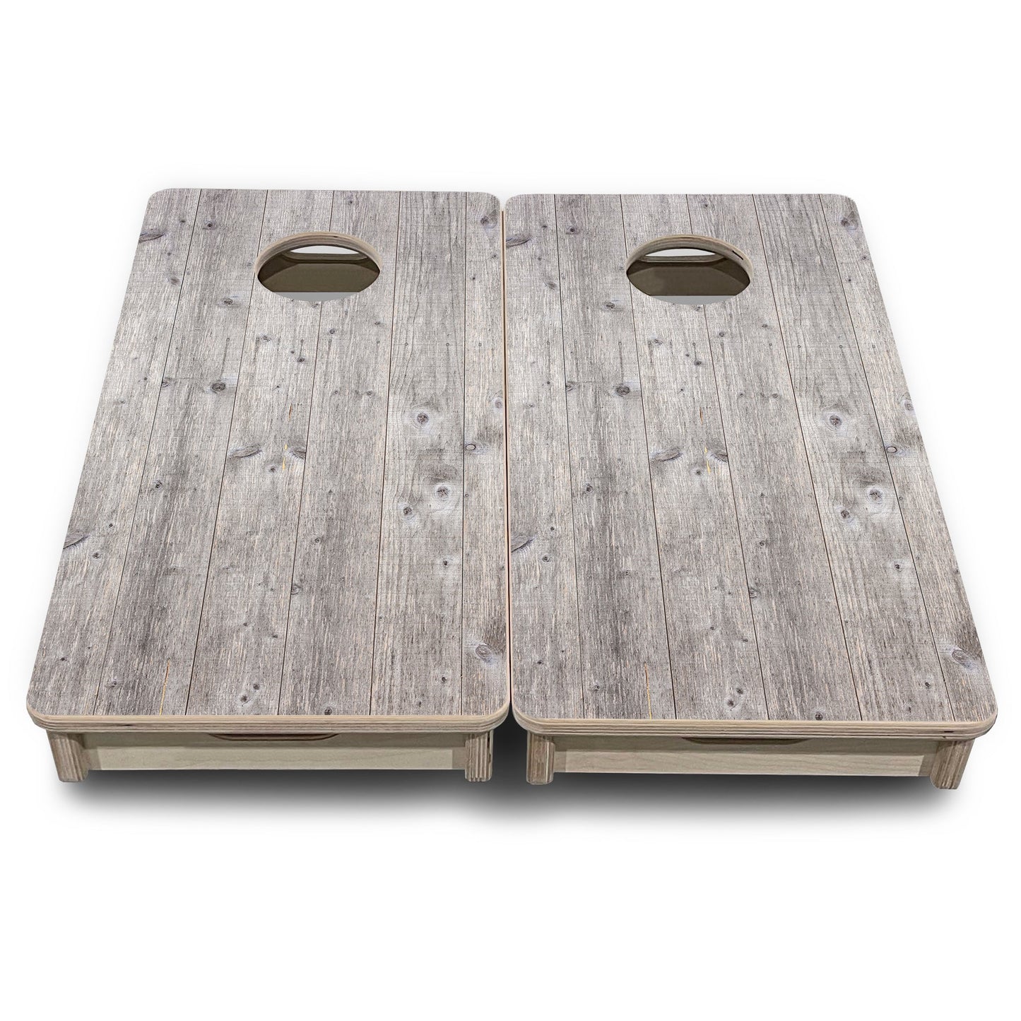 Mini Cornhole Boards - Driftwood Grey Stained