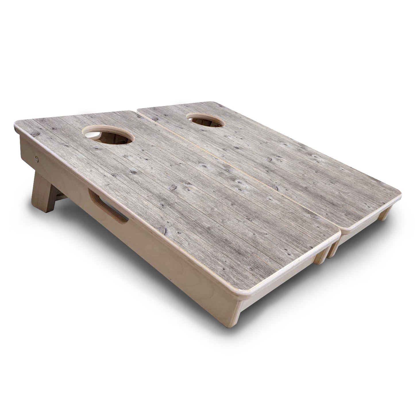 Mini Cornhole Boards - Driftwood Grey Stained