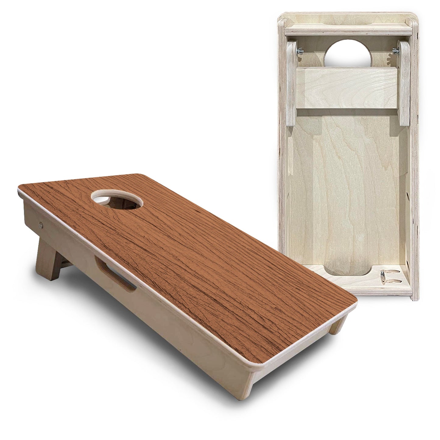 Mini Cornhole Boards - Brown Wood