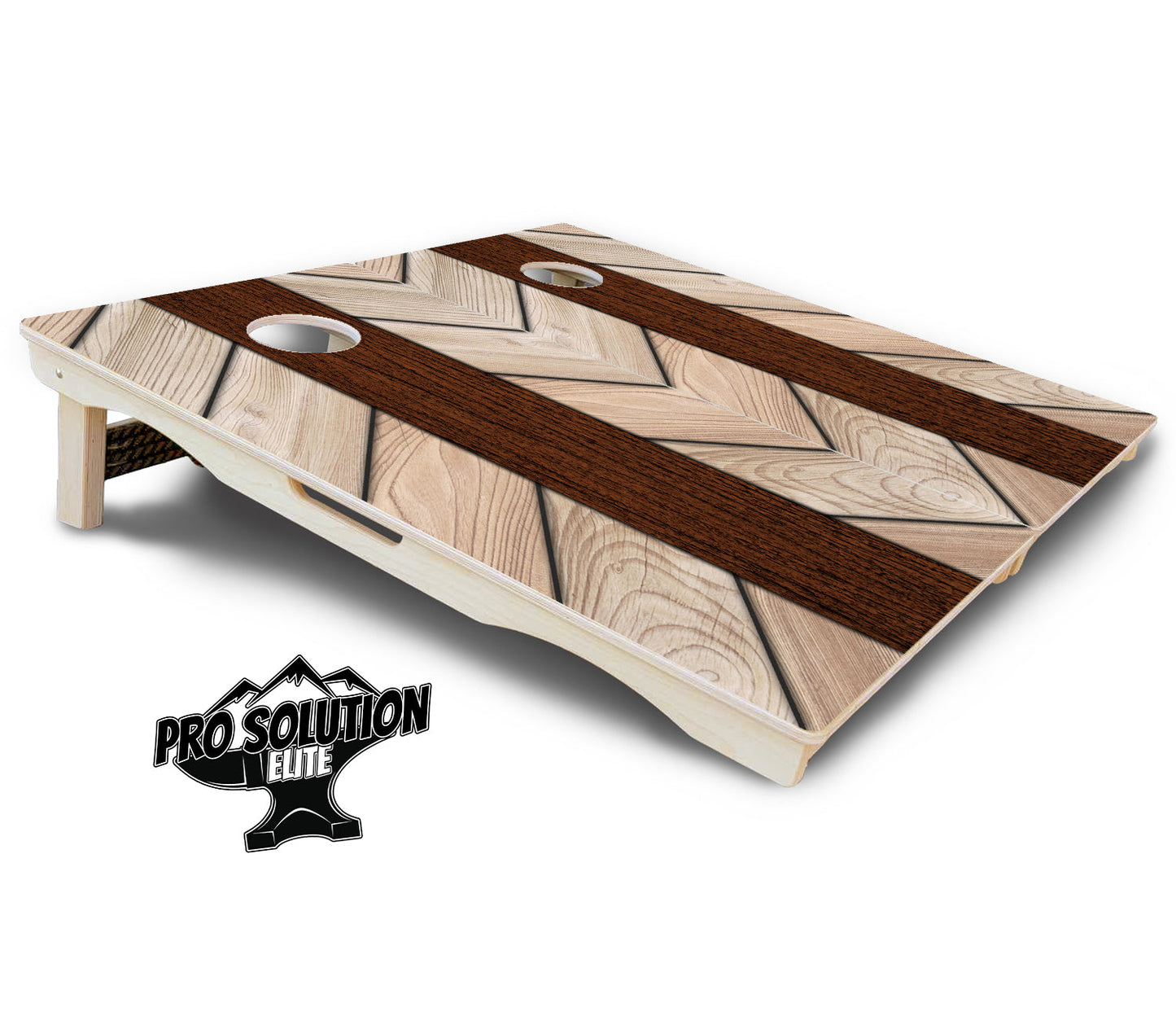 Cream Planks Cornhole Boards - Pro Solution Elite Series