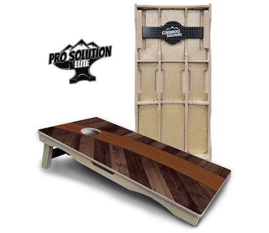 Curved Herringbone Cornhole Boards - Pro Solution Elite Series