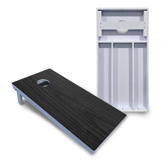 Dark Grey Wood Cornhole Boards - All Weather Series