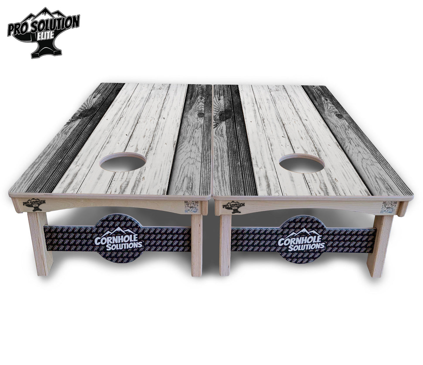 Grey Two Tone Slats Cornhole Boards - Pro Solution Elite Series