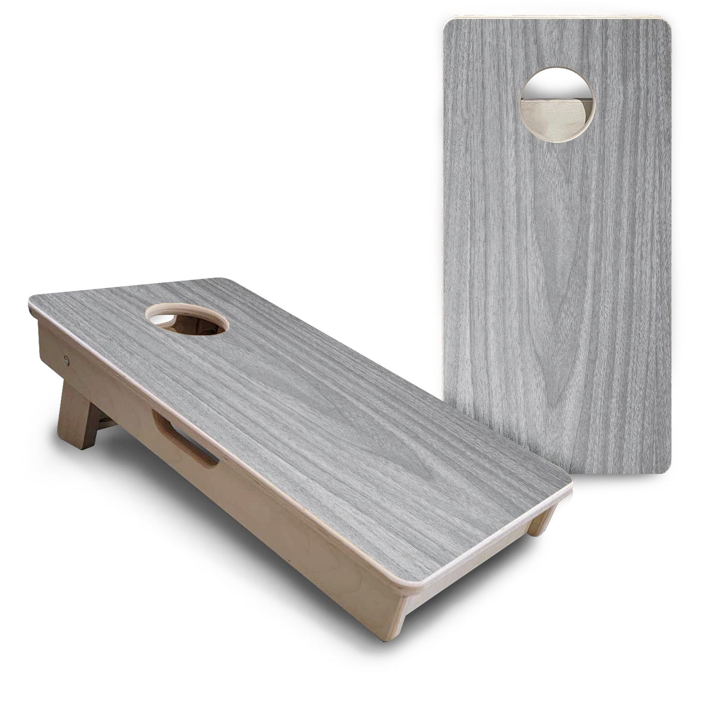 Mini Cornhole Boards - Light Grey Wood