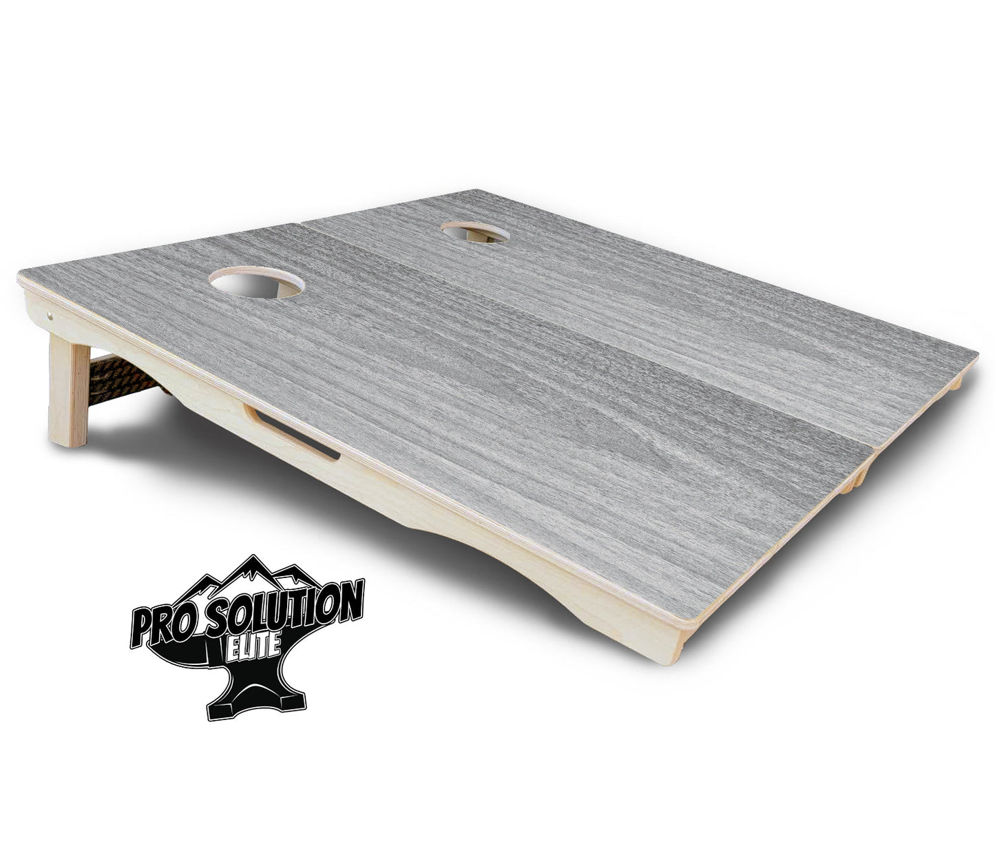 Light Grey Wood Cornhole Boards - Pro Solution Elite Series