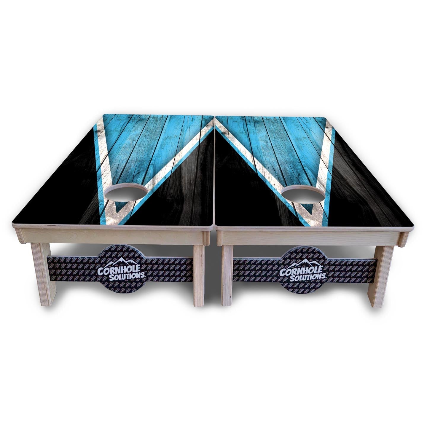 Sky Blue Triangle Cornhole Boards - Professional Tournament Series - Free Shipping!