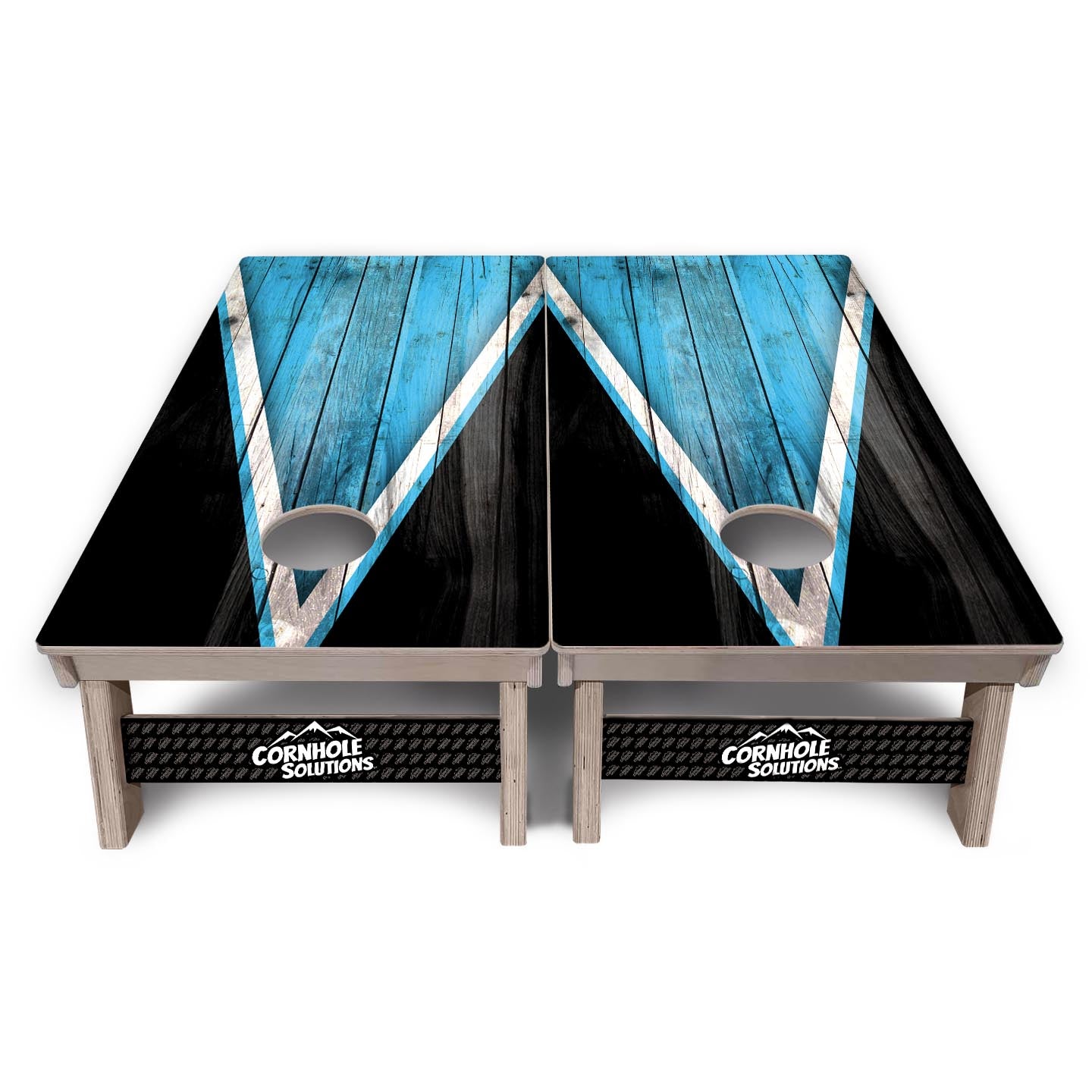 Sky Blue Triangle Cornhole Boards - Professional Tournament Series - Free Shipping!