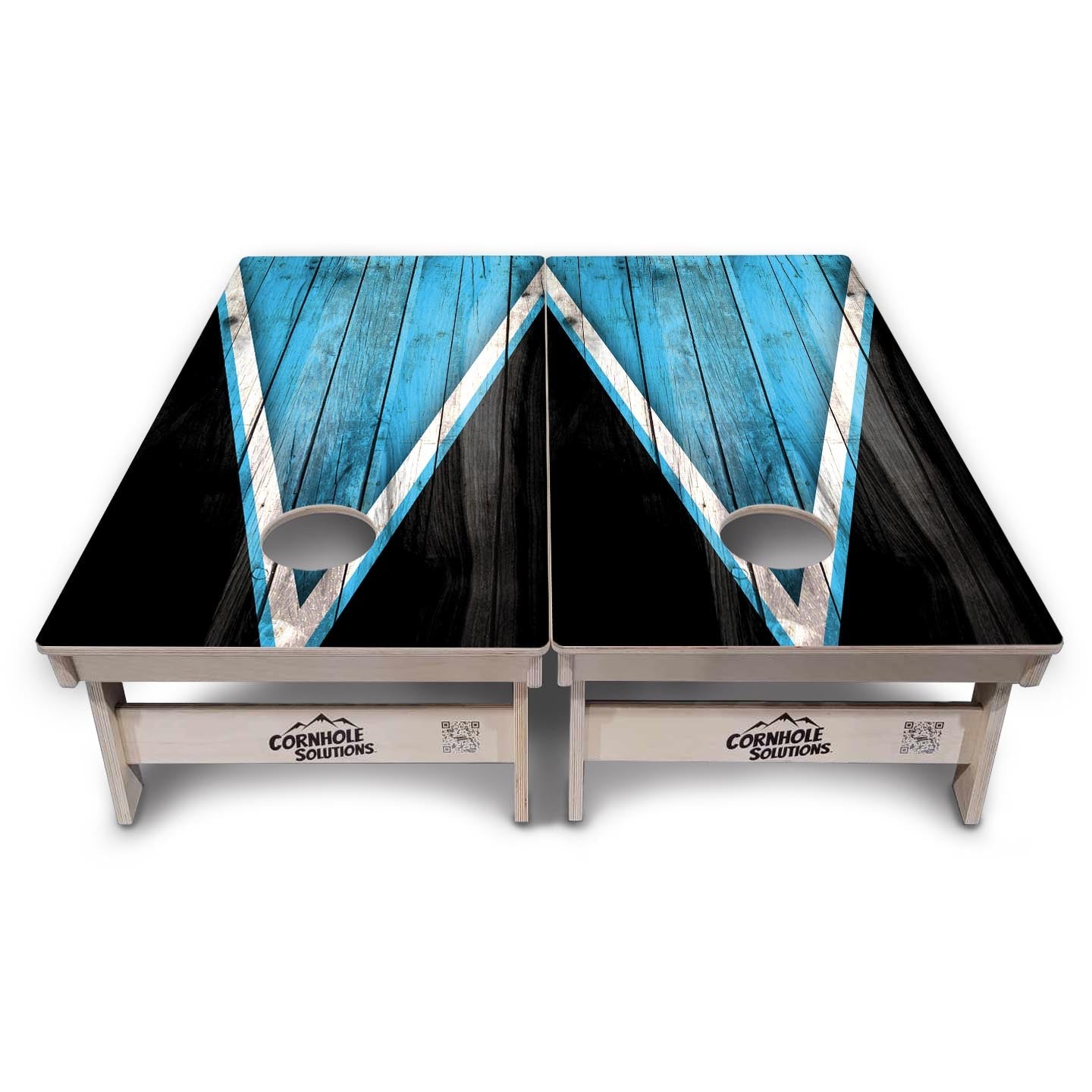 Sky Blue Triangle Cornhole Boards - Professional Tournament Series - Free Shipping!
