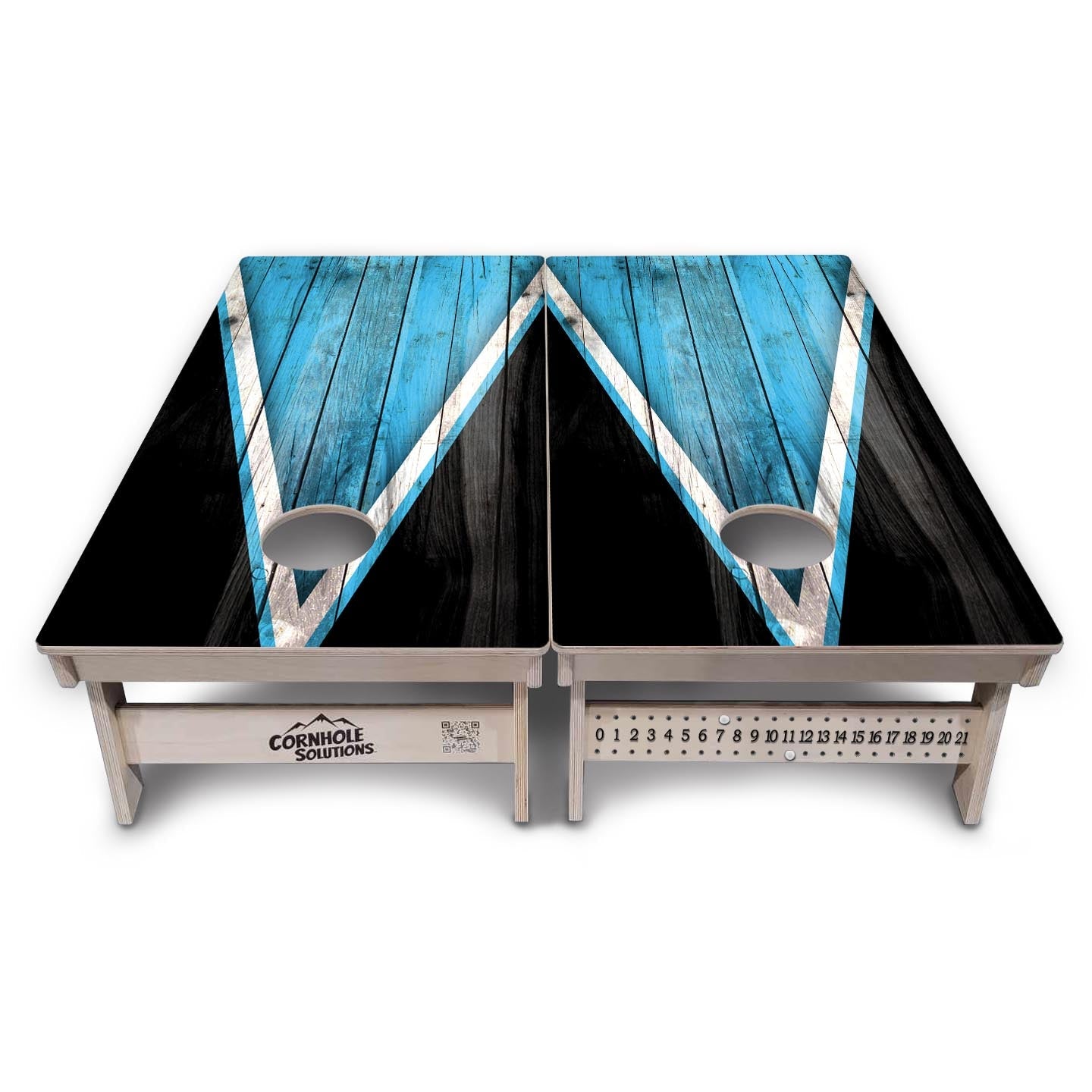 Sky Blue Triangle Cornhole Boards - Professional Tournament Series - Free Shipping!