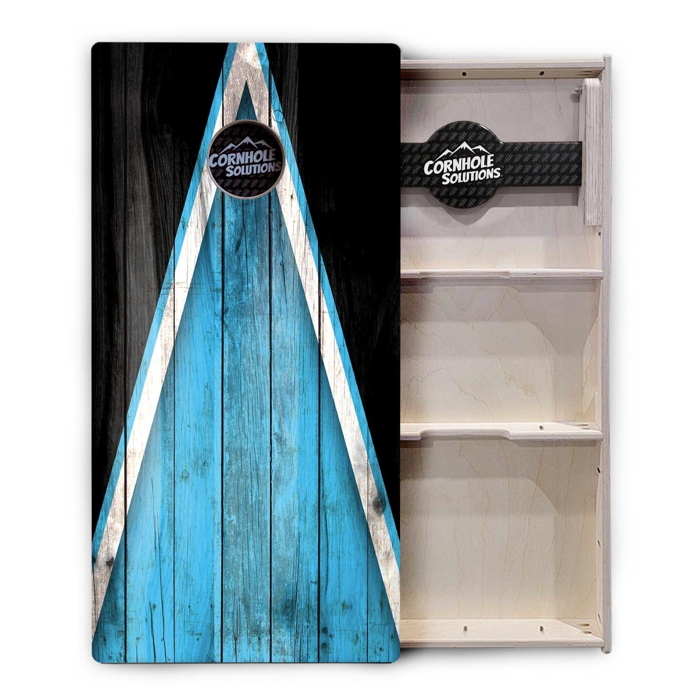 Sky Blue Triangle Cornhole Boards - Professional Tournament Series - Free Shipping!