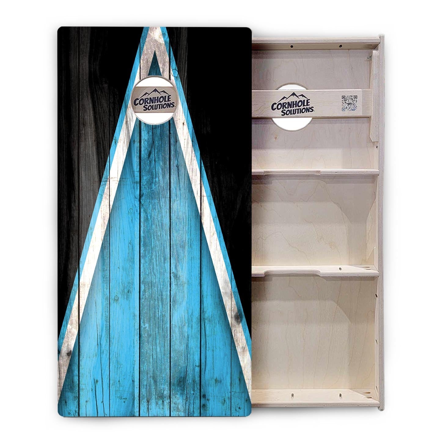 Sky Blue Triangle Cornhole Boards - Professional Tournament Series - Free Shipping!