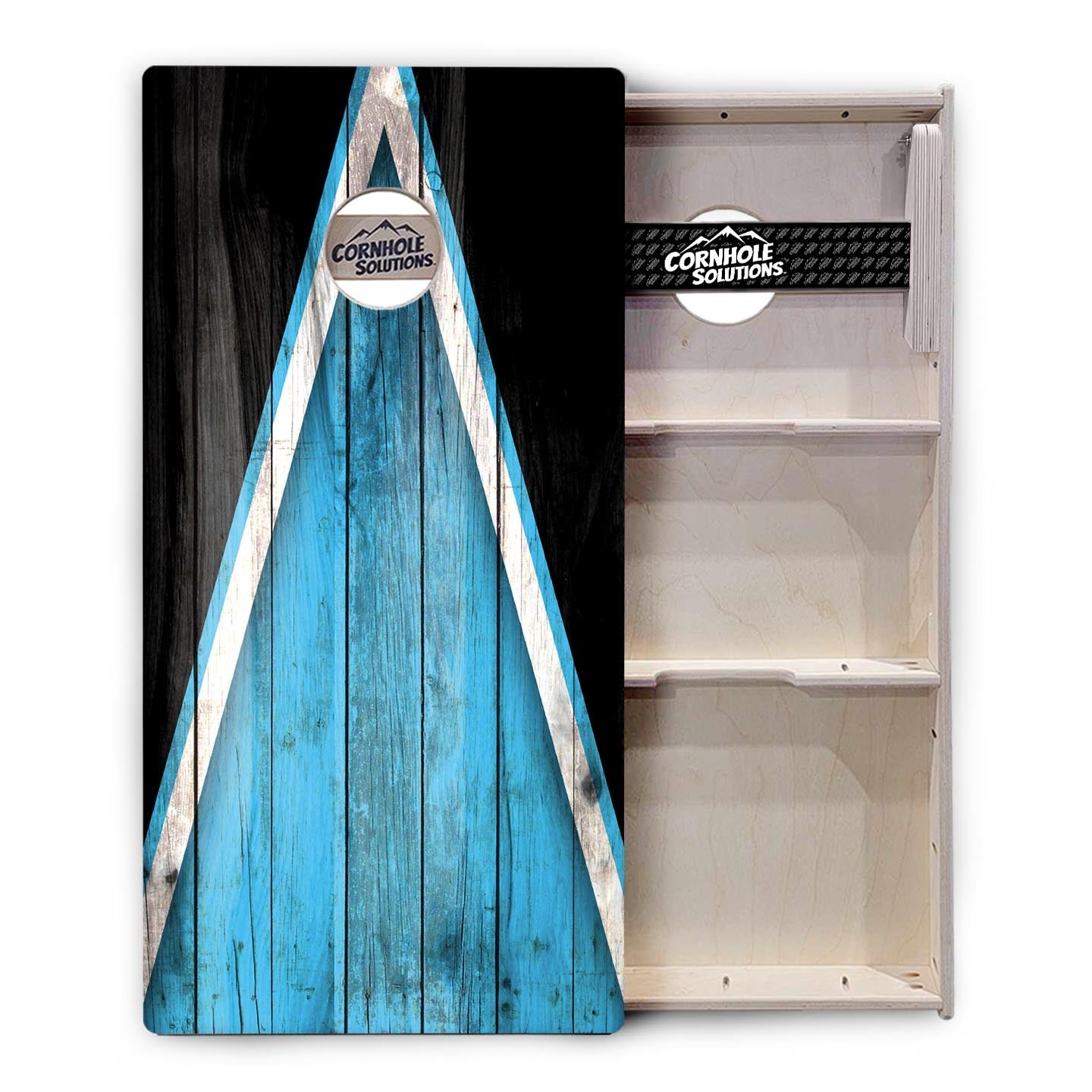 Sky Blue Triangle Cornhole Boards - Professional Tournament Series - Free Shipping!