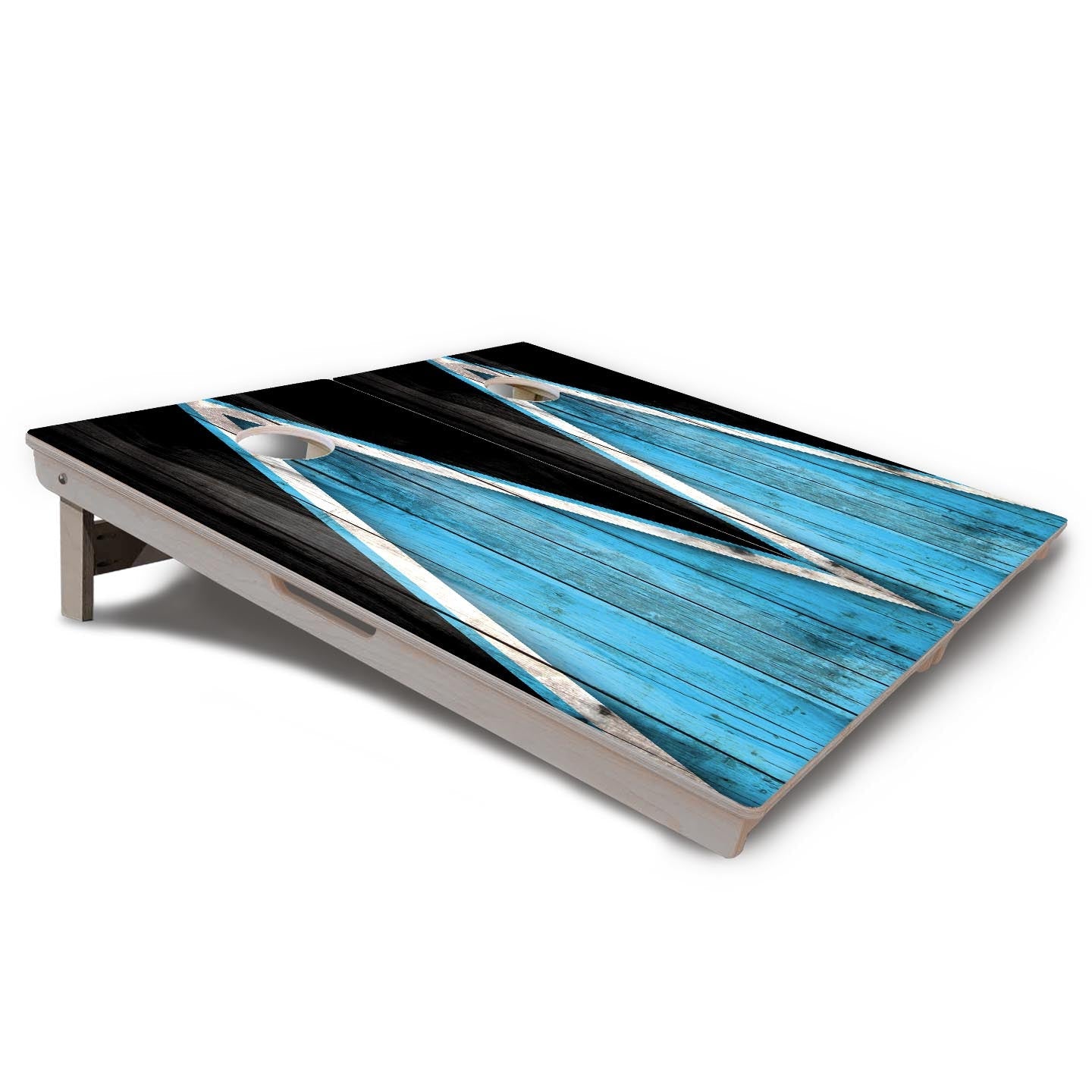 Sky Blue Triangle Cornhole Boards - Professional Tournament Series - Free Shipping!