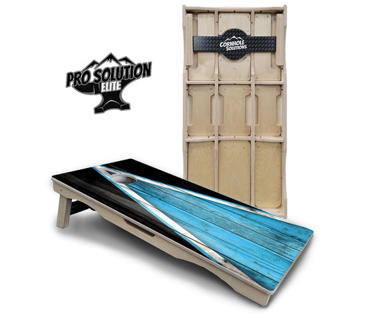Sky Blue Triangle Cornhole Boards - Pro Solution Elite Series