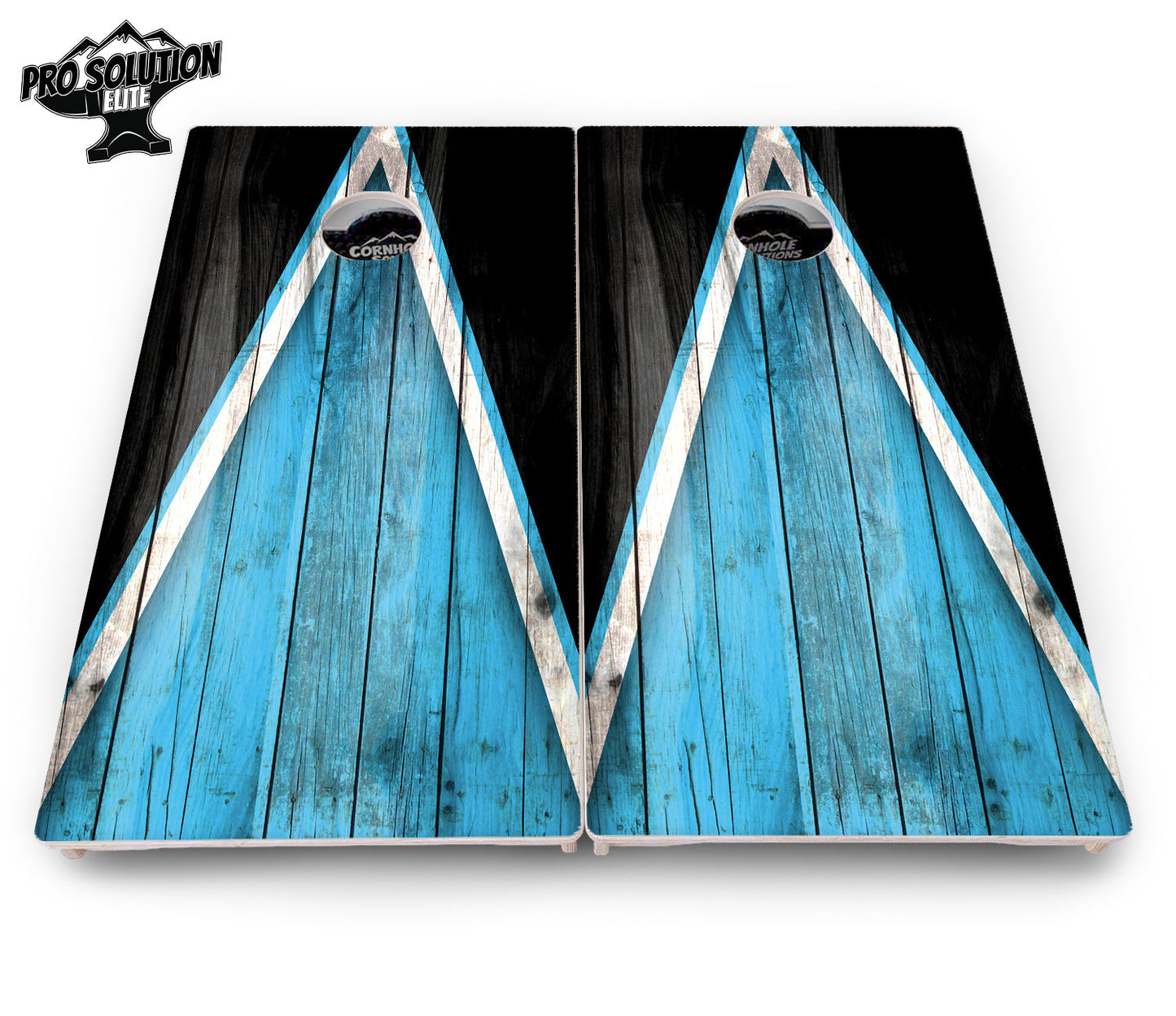 Sky Blue Triangle Cornhole Boards - Pro Solution Elite Series