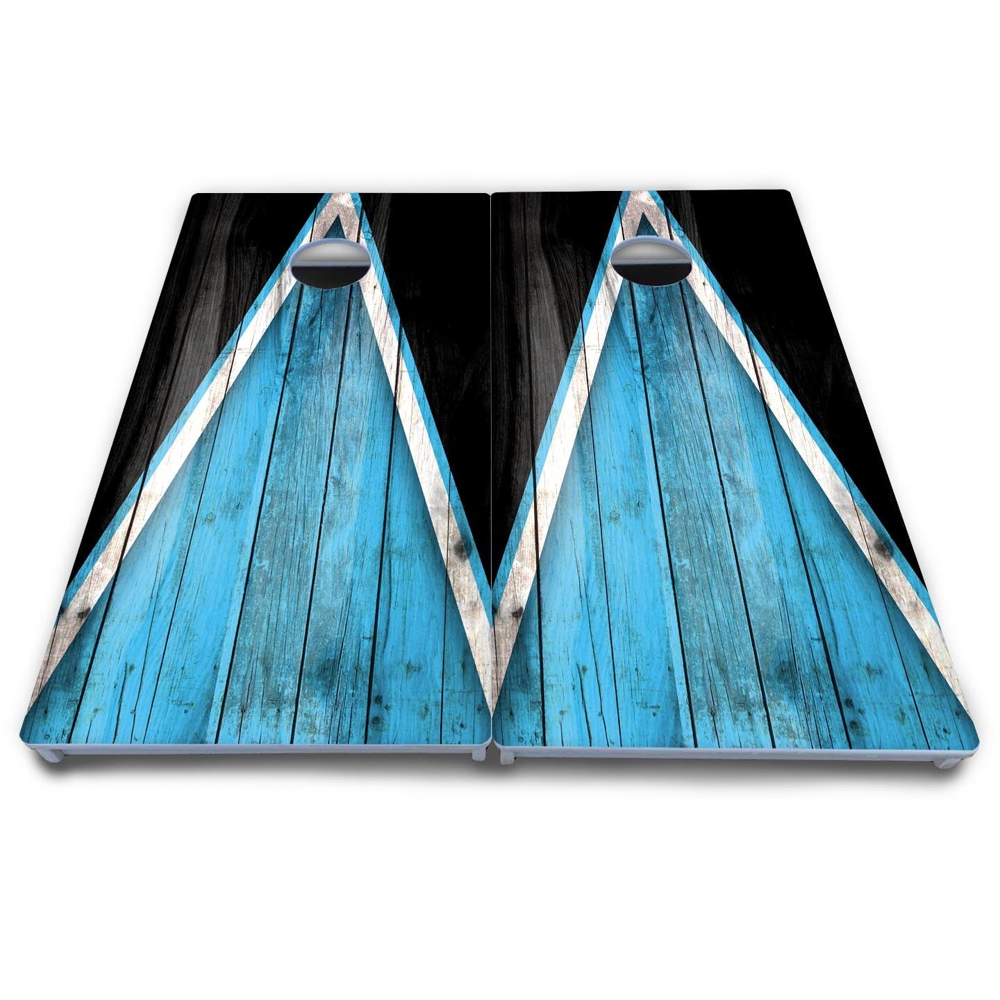 Sky Blue Triangle Cornhole Boards - All Weather Series