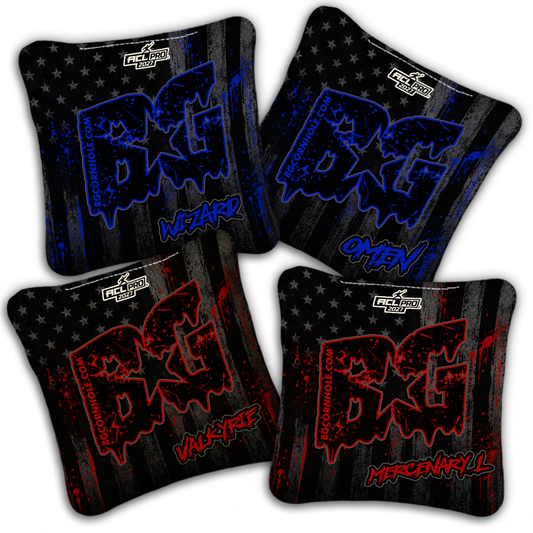 2027 BG Multiple Bag Models "AMERICAN GRIT" - ACL Pro Stamped Cornhole Bags - SET OF 4 BAGS