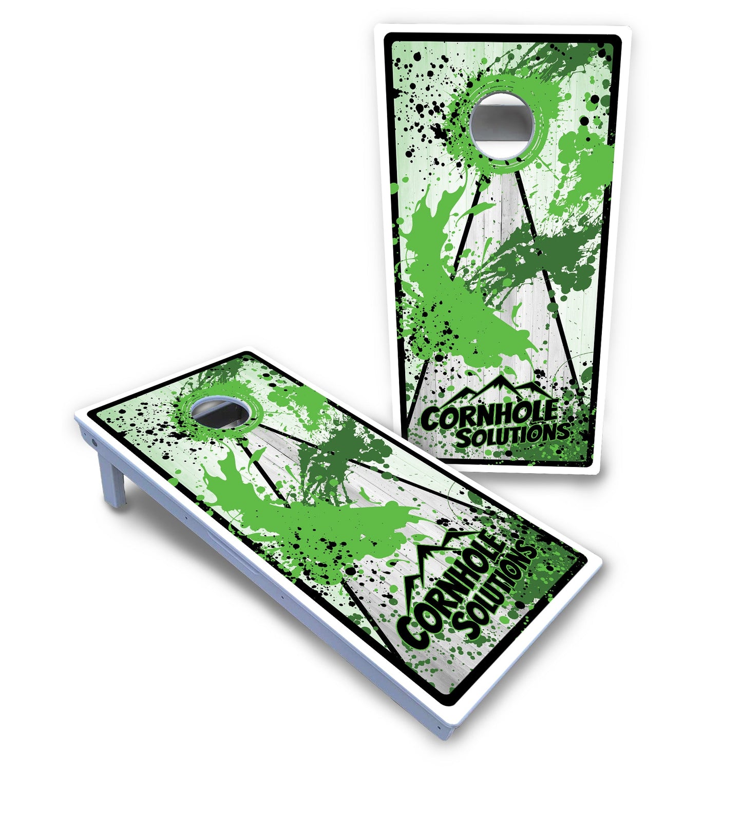 Paint Splatter CS Logo Cornhole Boards - All Weather Series