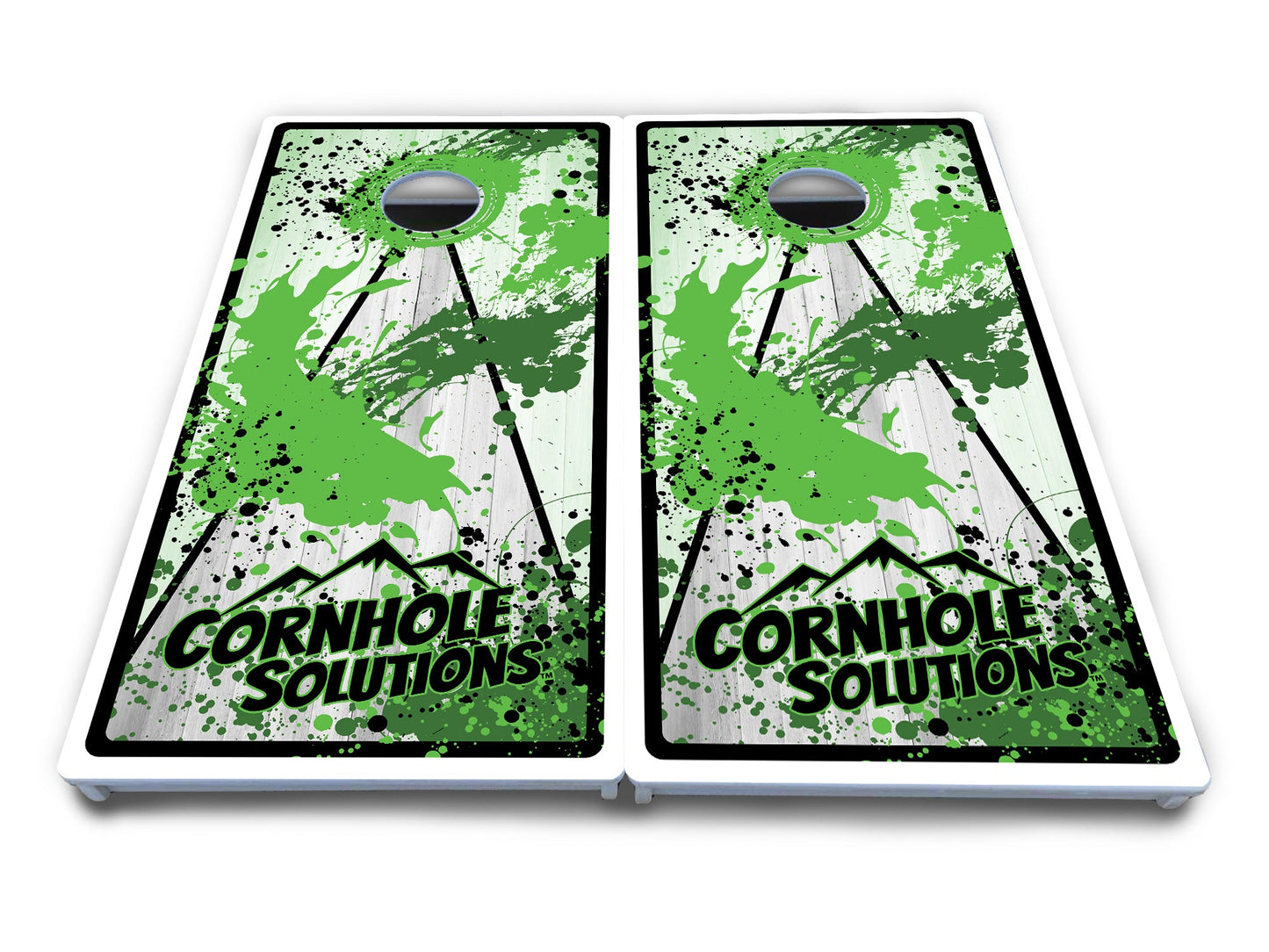 Paint Splatter CS Logo Cornhole Boards - All Weather Series