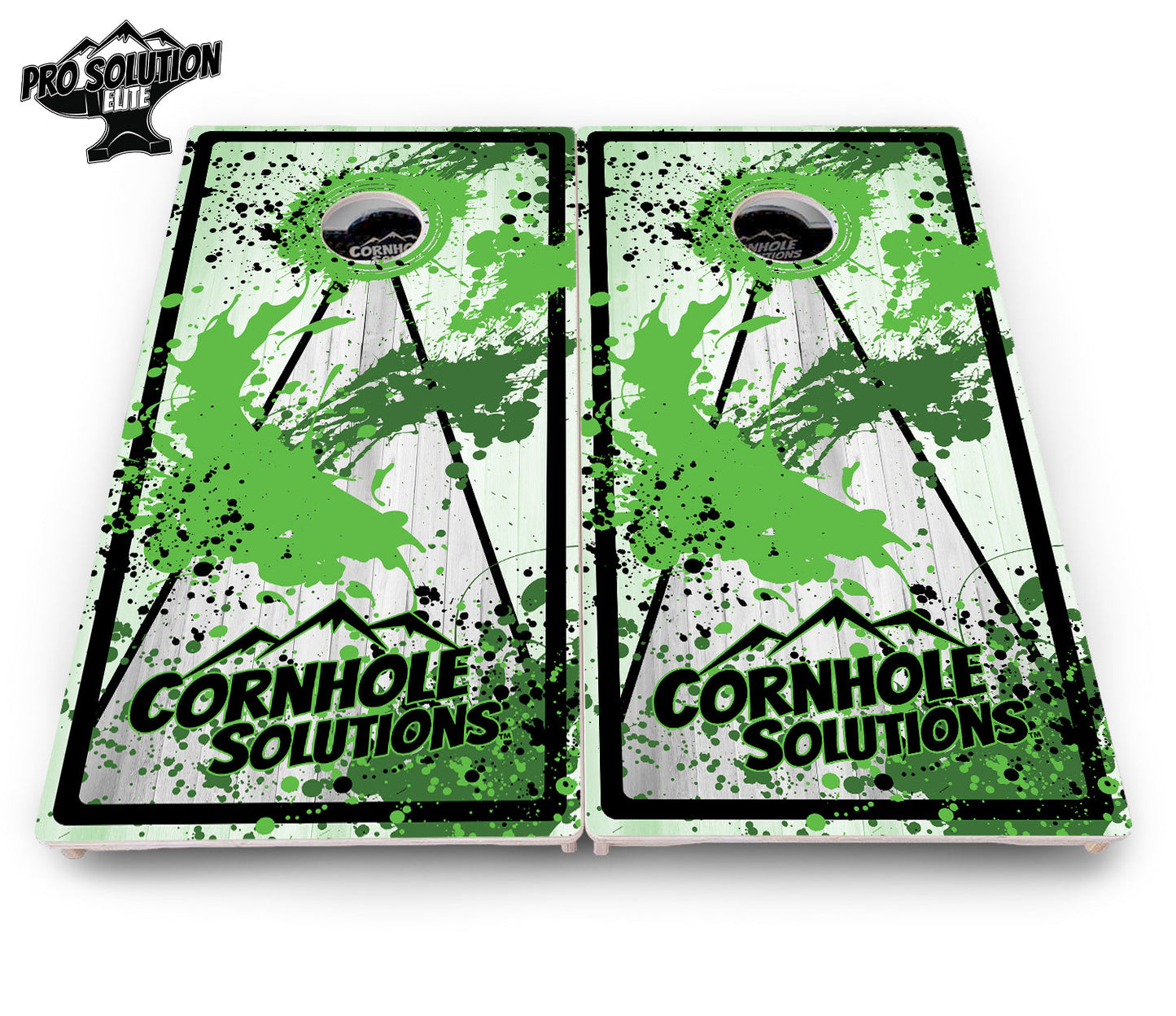 Paint Splatter CS Logo Cornhole Boards - Pro Solution Elite Series