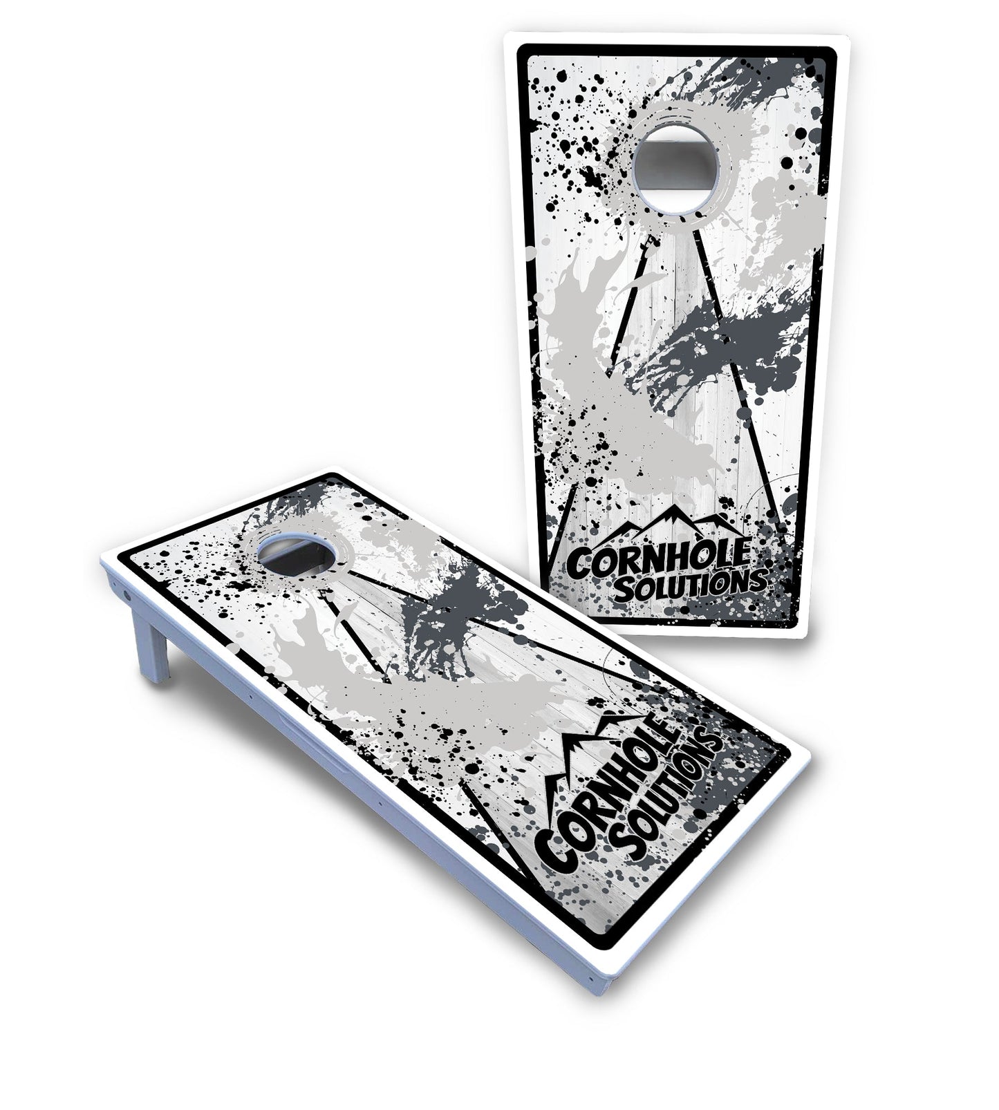 Paint Splatter CS Logo Cornhole Boards - All Weather Series