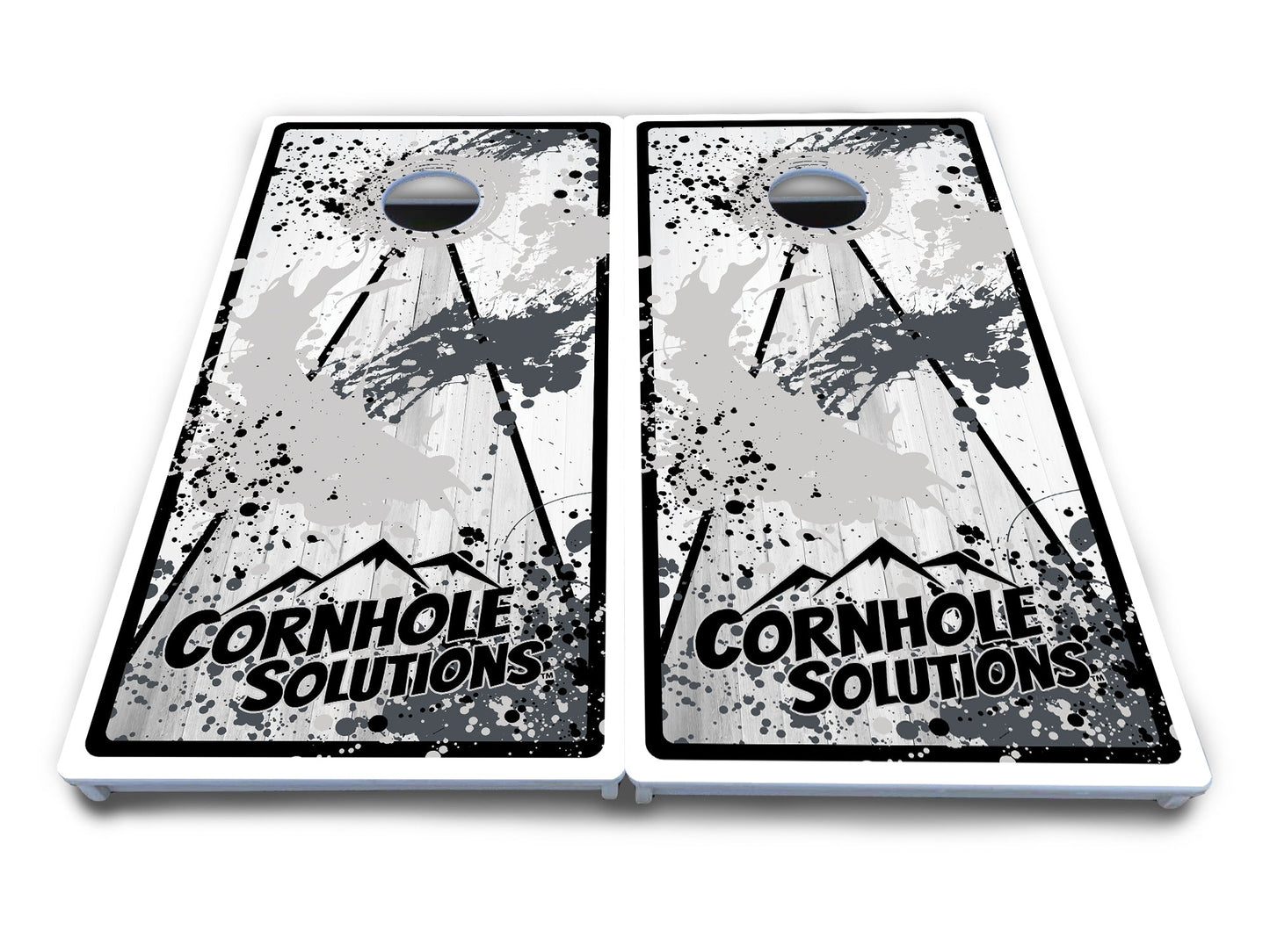 Paint Splatter CS Logo Cornhole Boards - All Weather Series