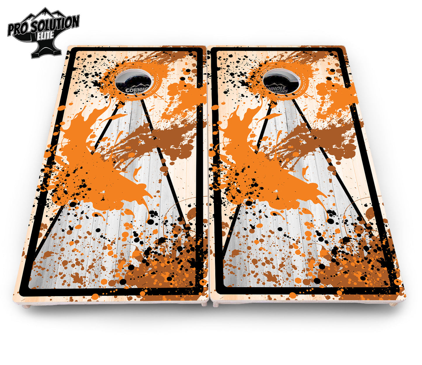 Paint Splatter Cornhole Boards - Pro Solution Elite Series