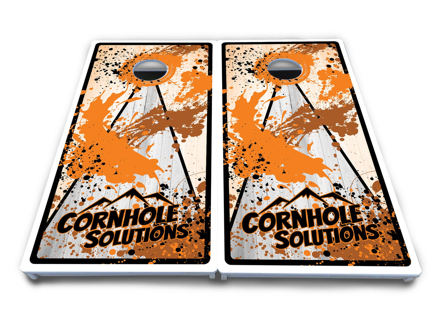 Paint Splatter CS Logo Cornhole Boards - All Weather Series