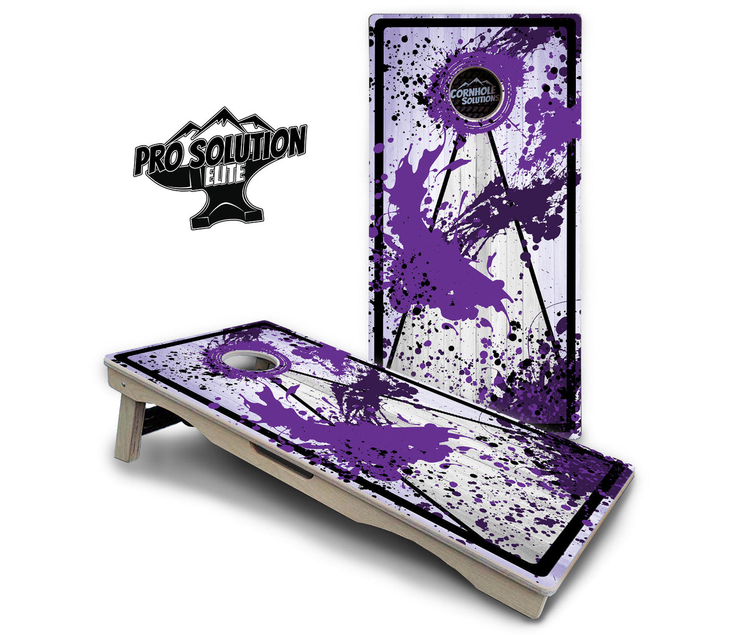 Paint Splatter Cornhole Boards - Pro Solution Elite Series